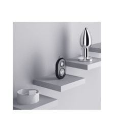 Plug vibrant acier inoxydable anal taille M avec télécommande, USB - RY-207-M